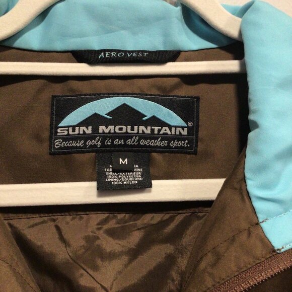 SUN MOUNTAIN Golf Vest M Gorpcore blue brown - Picture 3 of 3